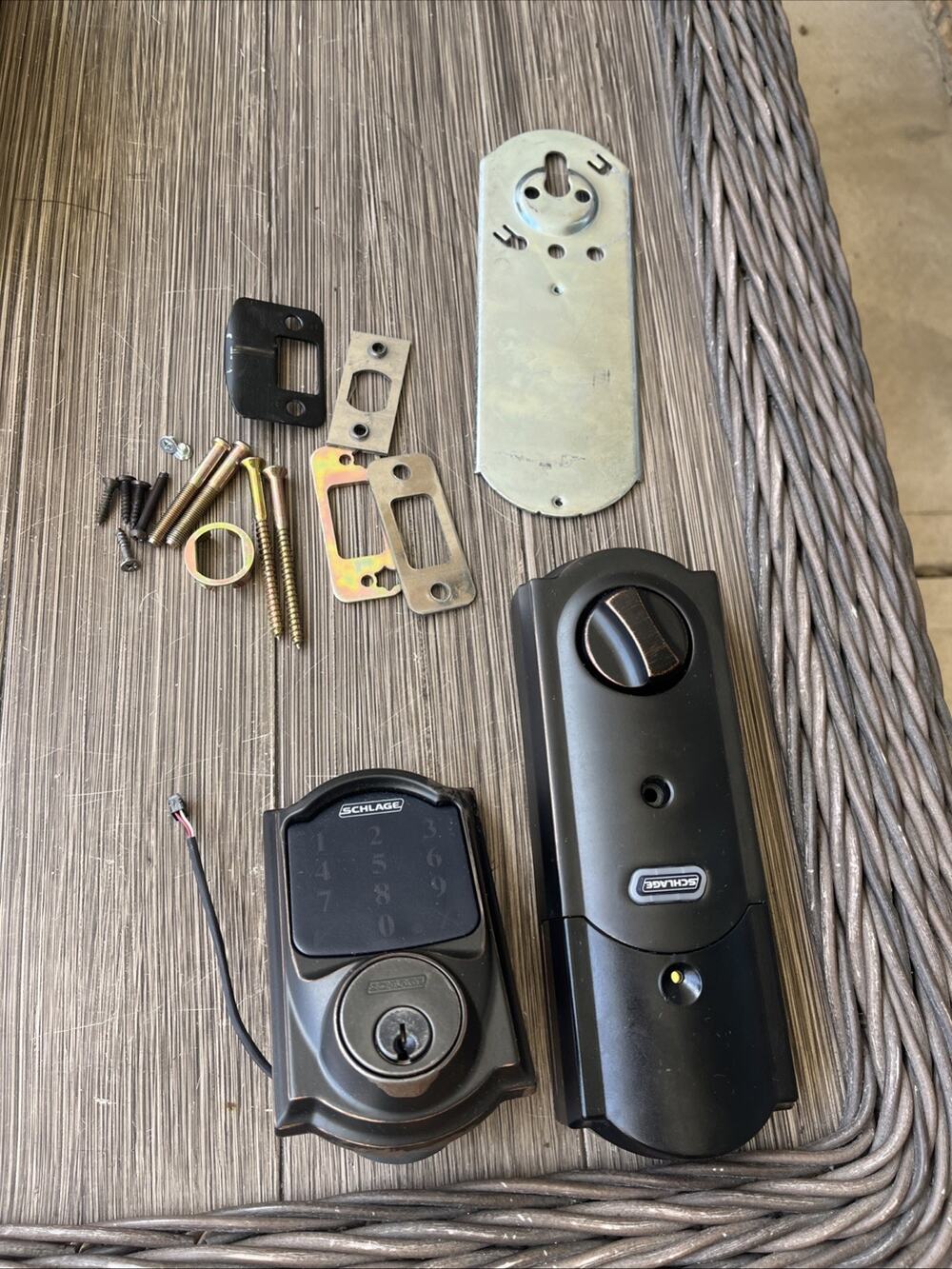 Schlage BE469 CAM716 Connect Camelot Deadbolt with ZWave - Aged Bronze. No Key